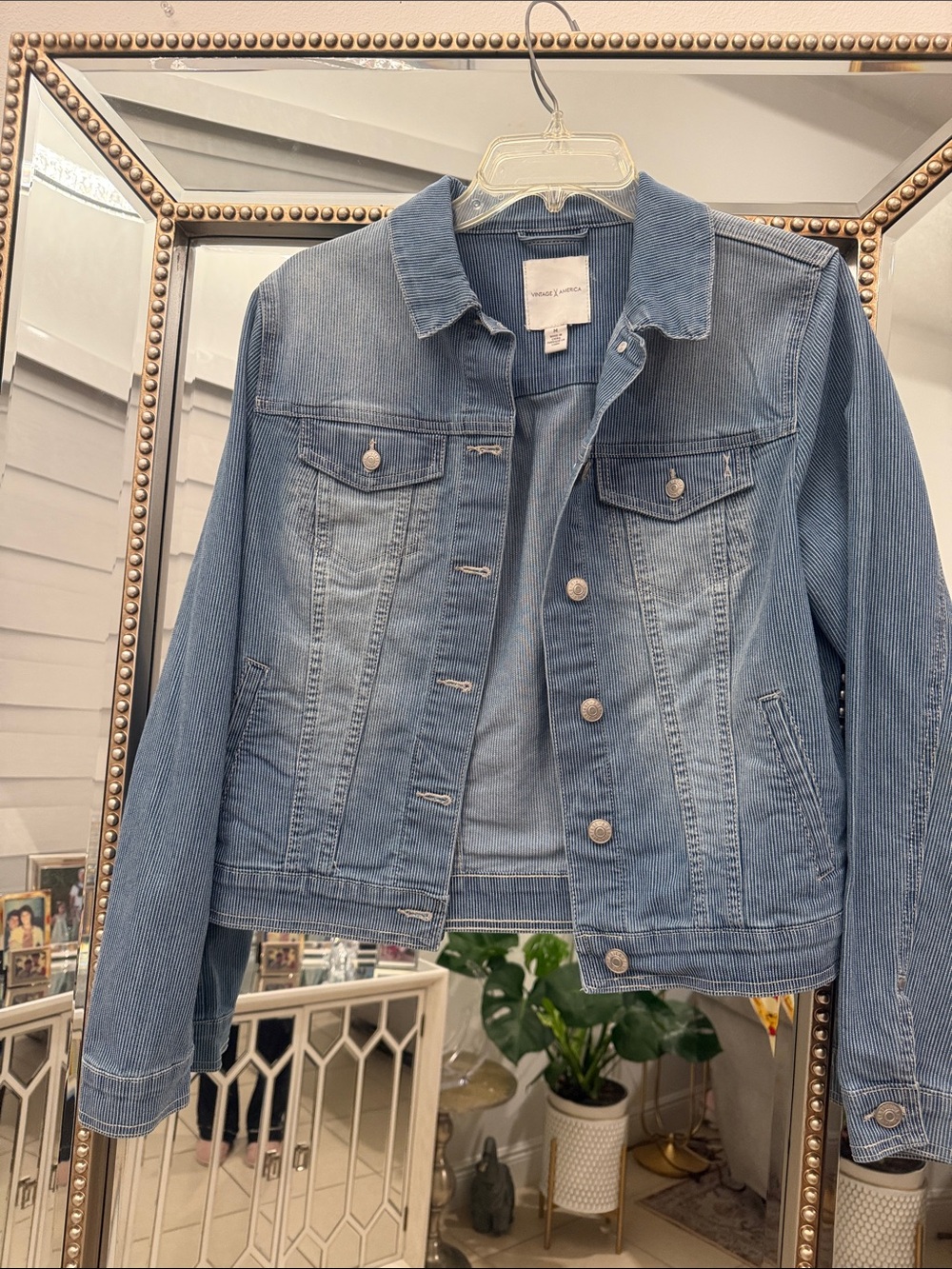 American Vintage Faded Blue Denim Trucker Jacket